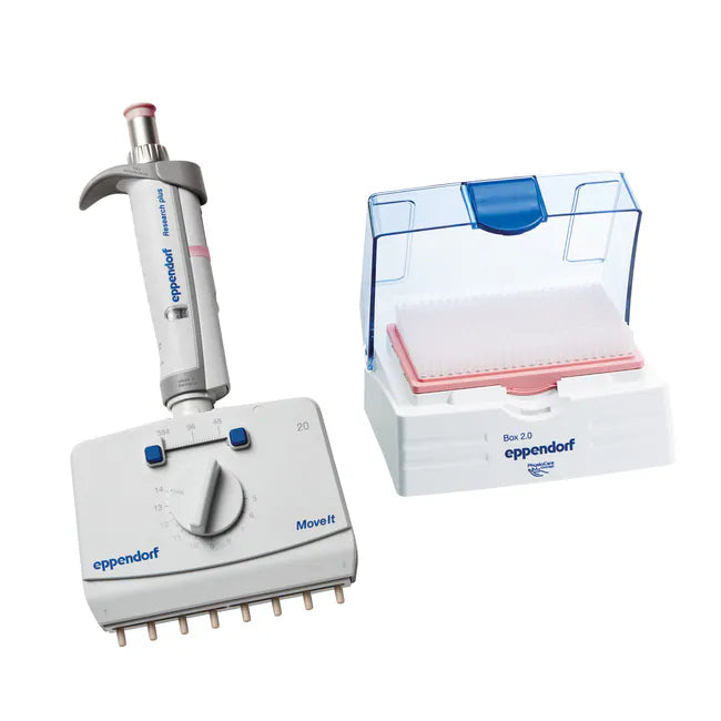 Pipette multicanaux à écartement variable Eppendorf Move it Research plus | 50 - 1200 µL ; 8 canaux