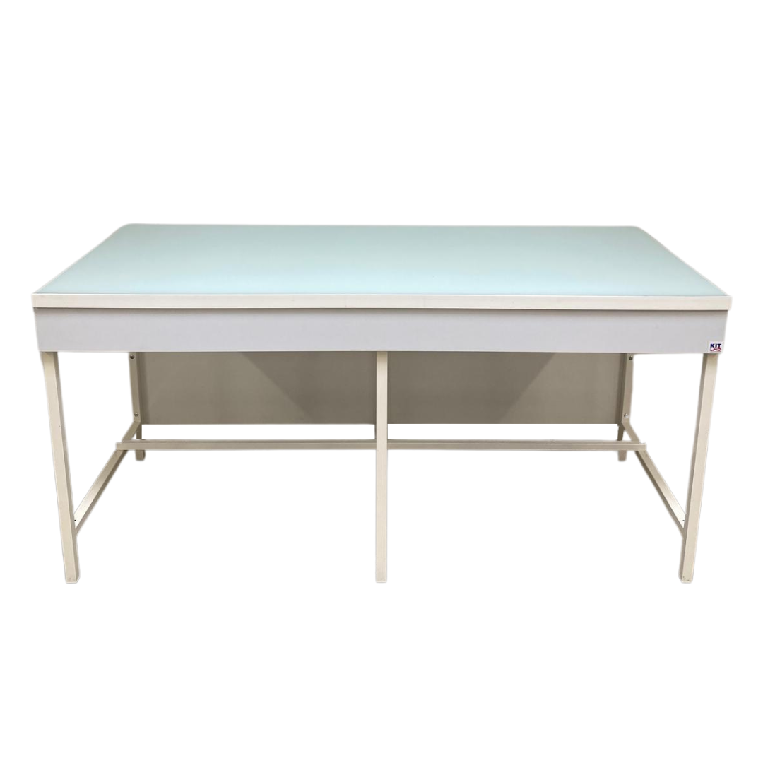 Enamelled glass dry bench