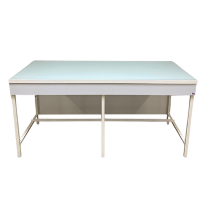 Enamelled glass dry bench